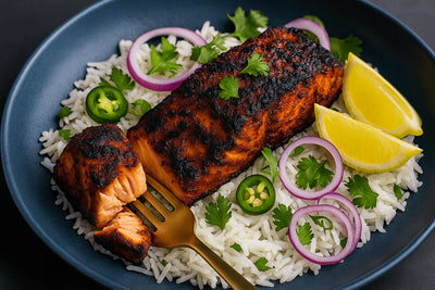 Spiced Salmon with Greek Yogurt Sauce