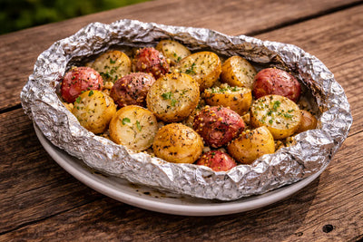 Garlic Herb Foil Packet Potatoes for Camping