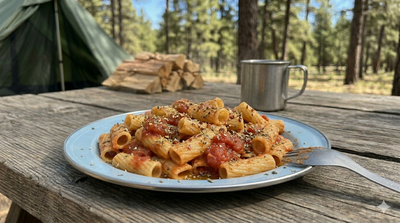 No Cream Tomato Basil Pasta for Camping