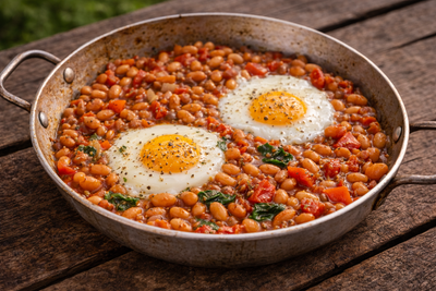 Savory Camping Breakfast Beans